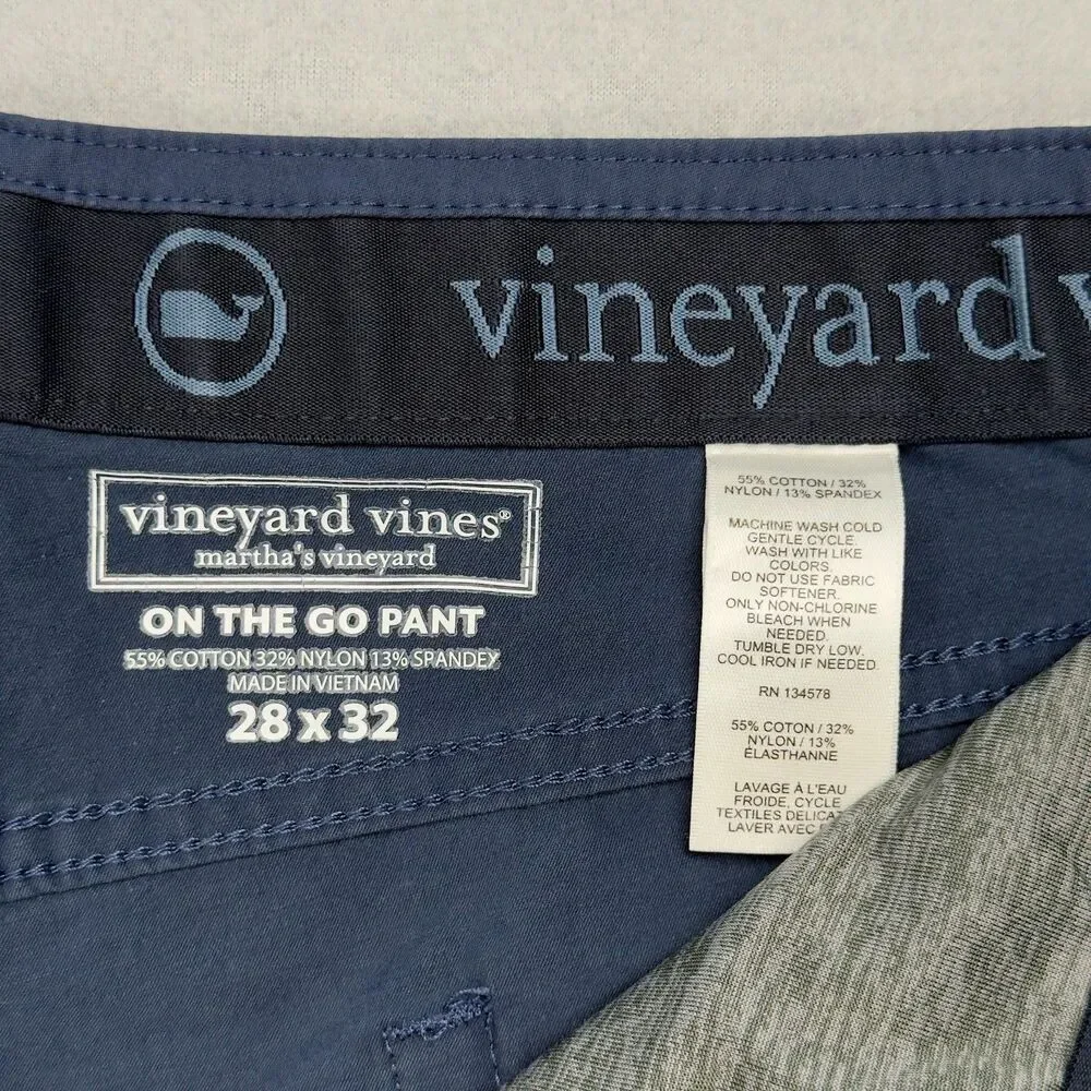 Vineyard Vines On The Go Pants Mens Size 28x32 Performance, Traditional 5-Pocket - Picture 12 of 14